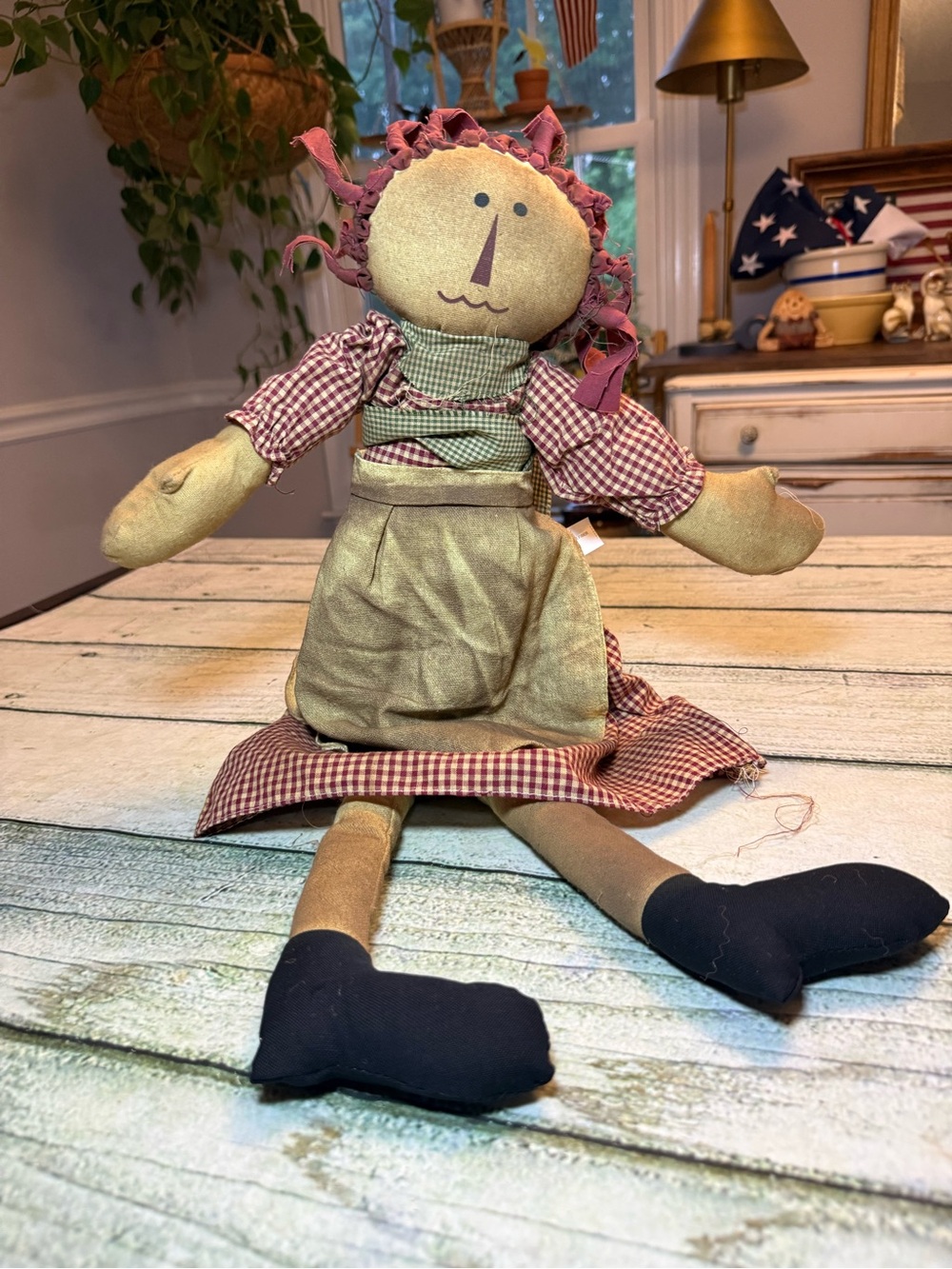 Primitive Raggedy Ann soft plush doll. Home decor/ Collector collection - Picture 9 of 9